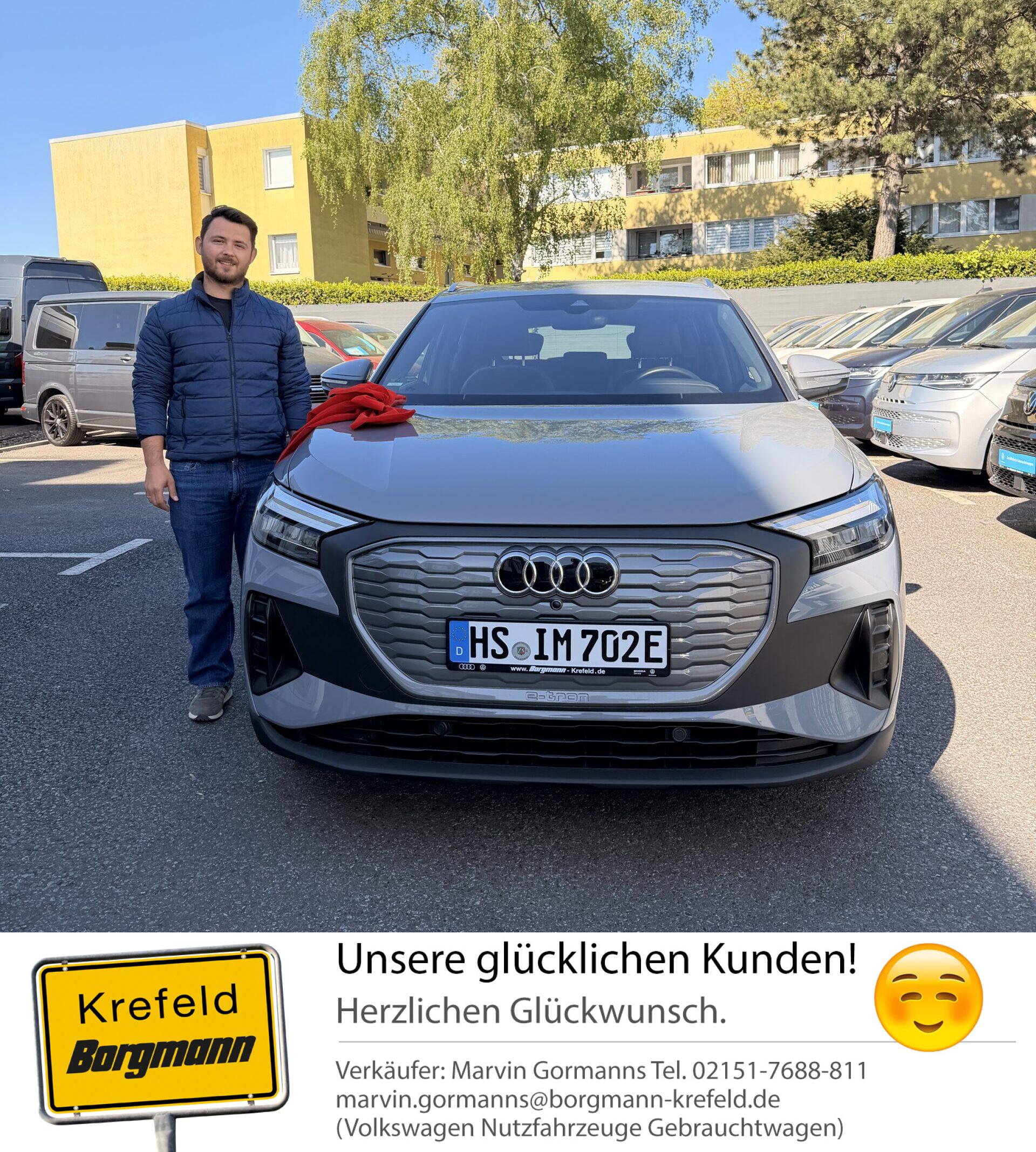 Fahrzeugübergabe Audi Q4 e-Tron