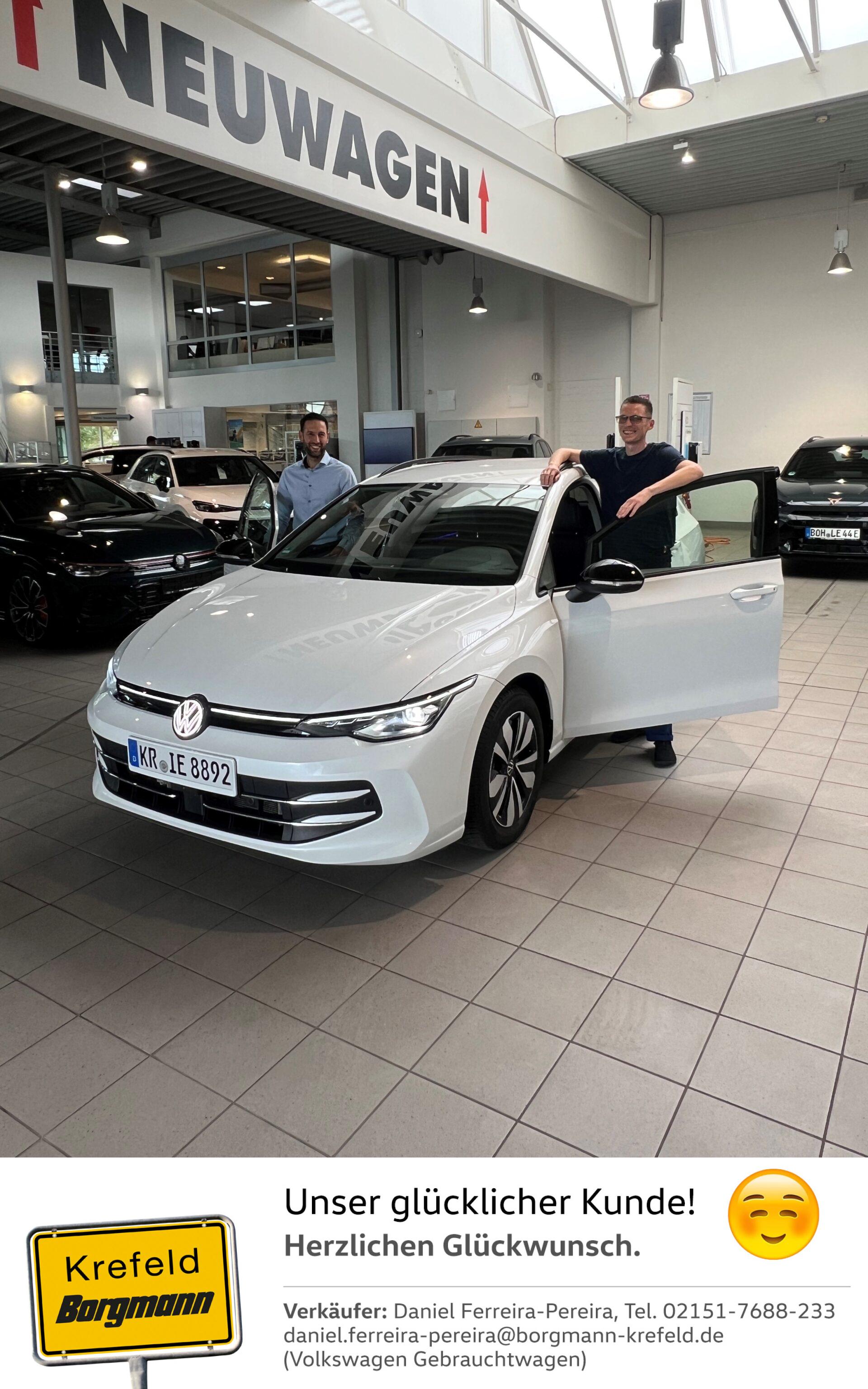 Fahrzeugübergabe Golf 8 Variant